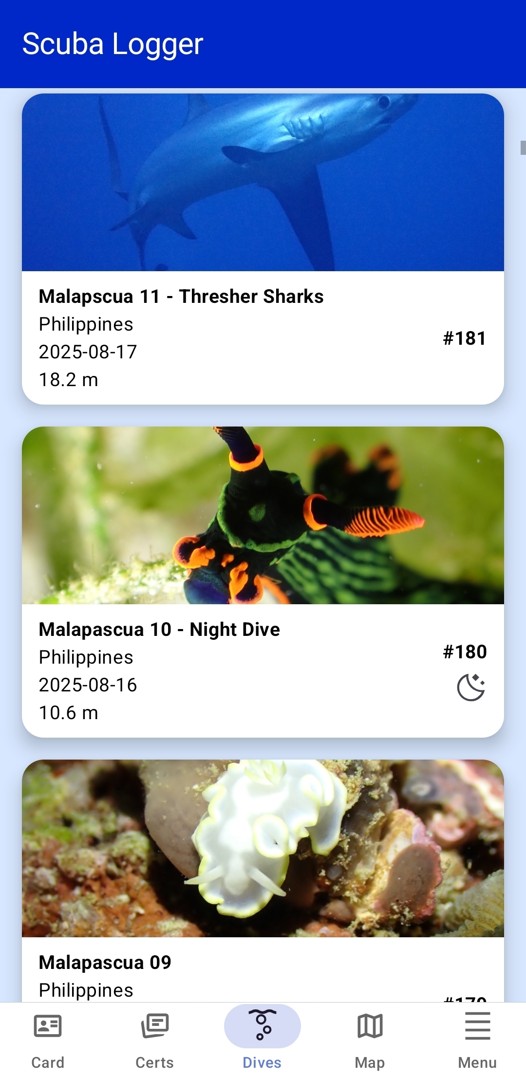 Scuba Logger app screenshot 3